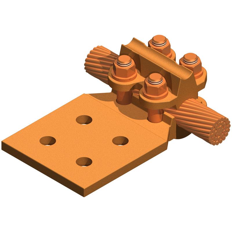 230 kV Bronze Bolted Flat Bar Tap Terminal Connectors