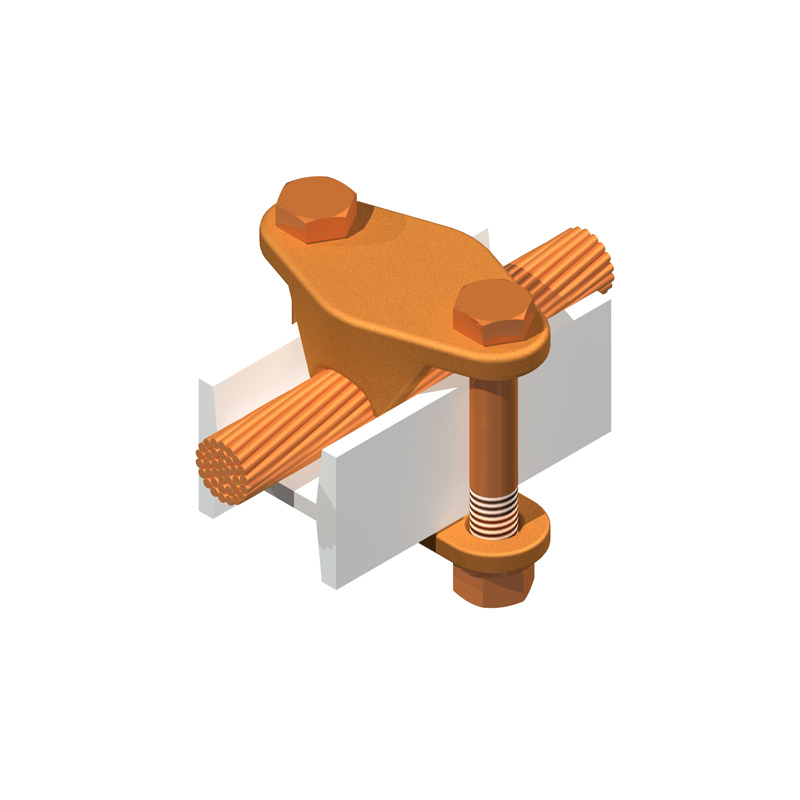 230 kV Bronze Bolted Cable Ground Clamp to Fence Post