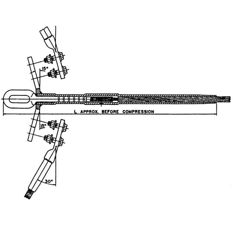 Solo HD® Compression Dead End for ACSS/TW Conductor, Adjustable Clevis,  Double Tongue