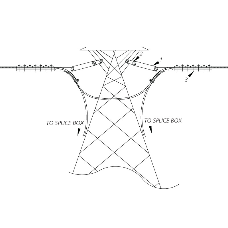 OPGW Double Dead End Lattice Tower Configuration Assemblies