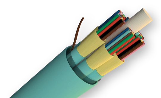 Micro-Duct Çok Tüplü Fiber Optik Kablo, Gel-Filled Dry Core, AT-D3Q2Y, 96F