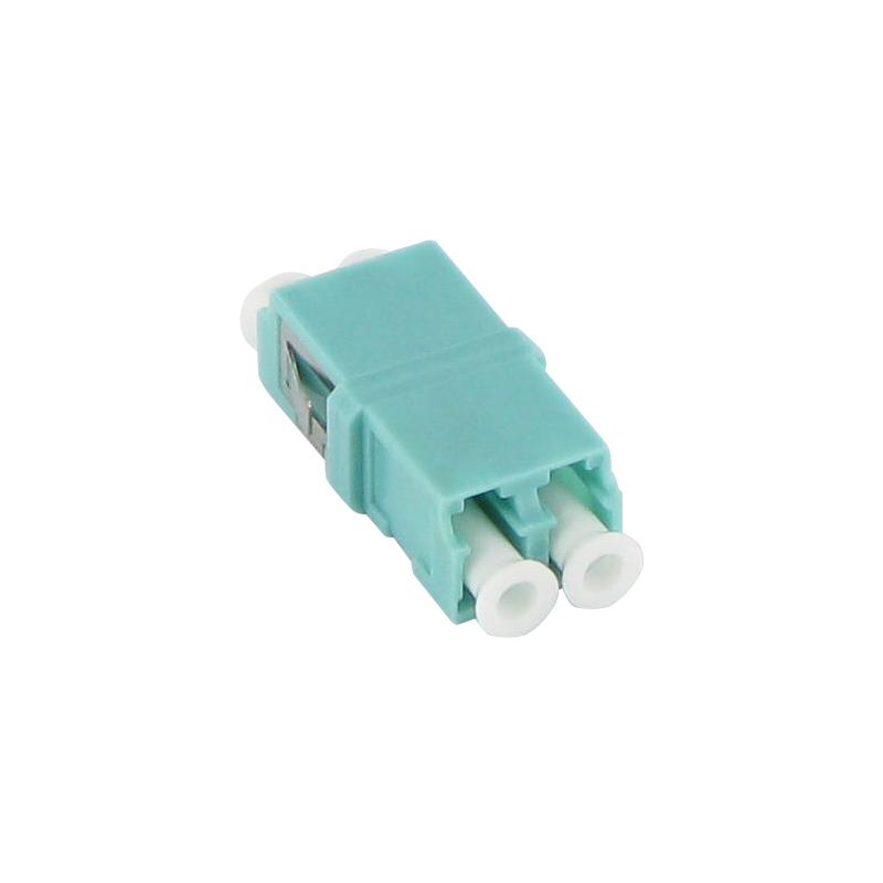 LC Multimode OM3 Duplex Adapter - Aqua