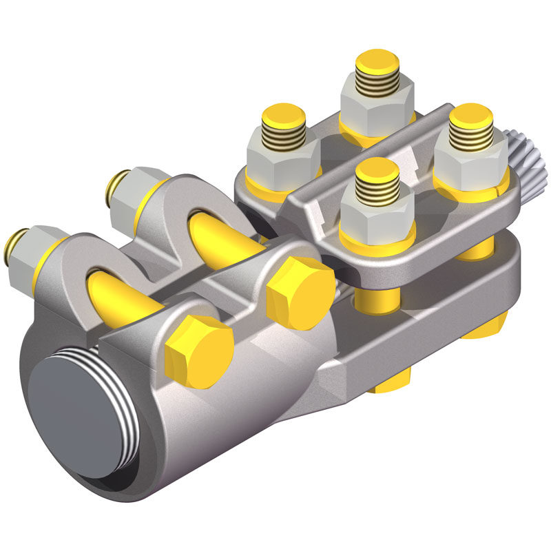 230 kV Aluminum Bolted Stud to Cable Connectors