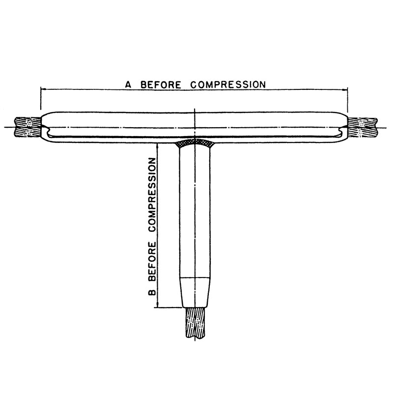 Standard Compression Tee Connector for AAC Conductors