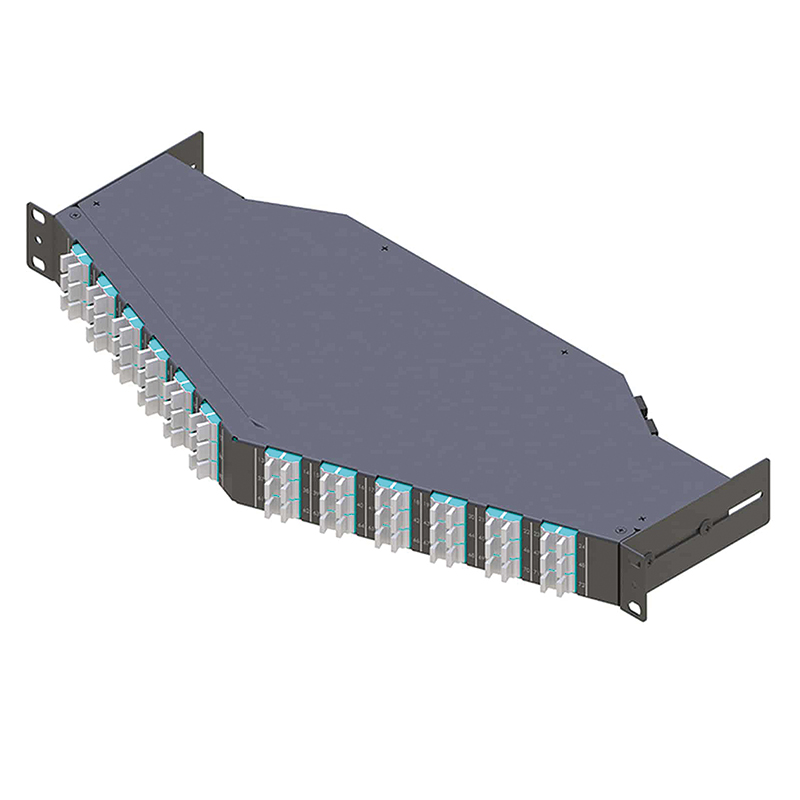 UltraSlim 1RU V-Panel BASE-12 with 144 Fibers