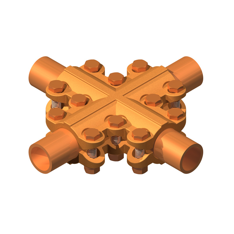 230 kV Bronze Bolted Bus Pipe Cross Connector