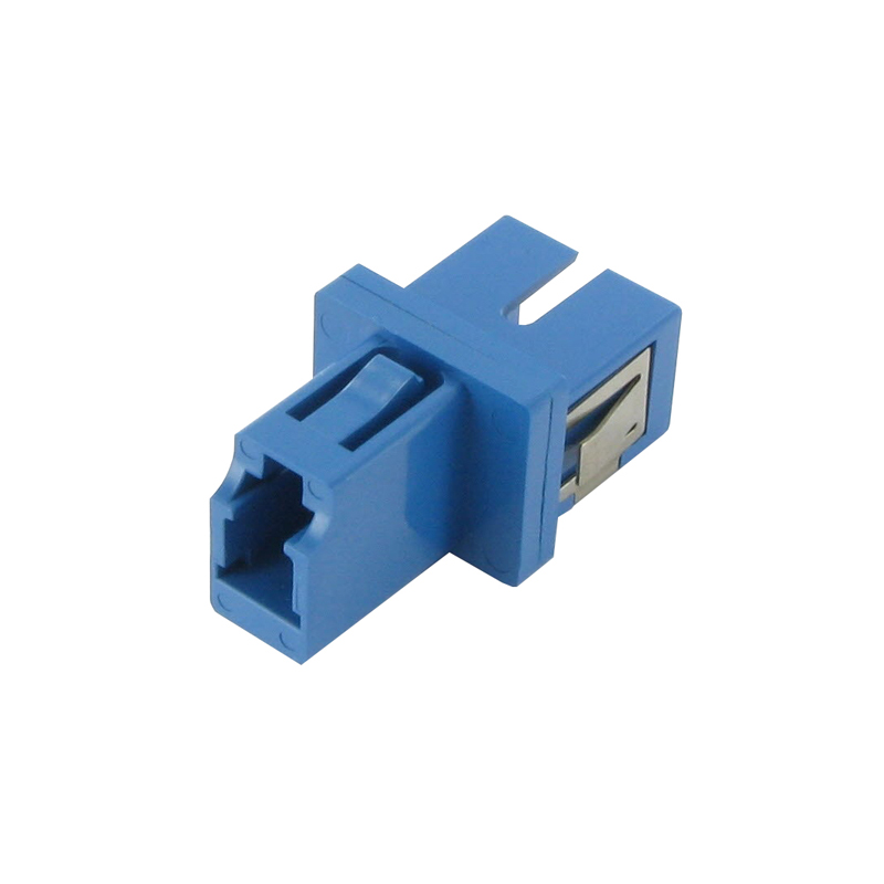 LC - SC Singlemode Simplex Hybrid Adapter - Blue
