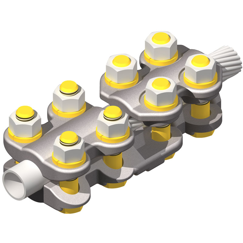 230 kV Aluminum Bolted Bus Pipe to Cable Couplers