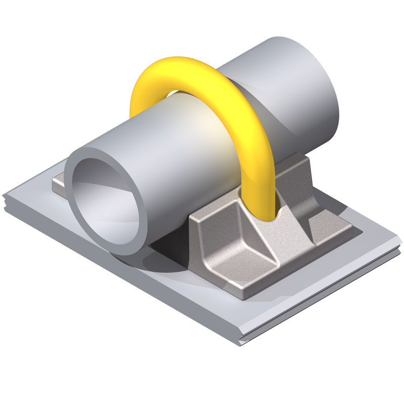 230 kV Aluminum Bolted Bus Pipe to Bus Bar Ground Clamps