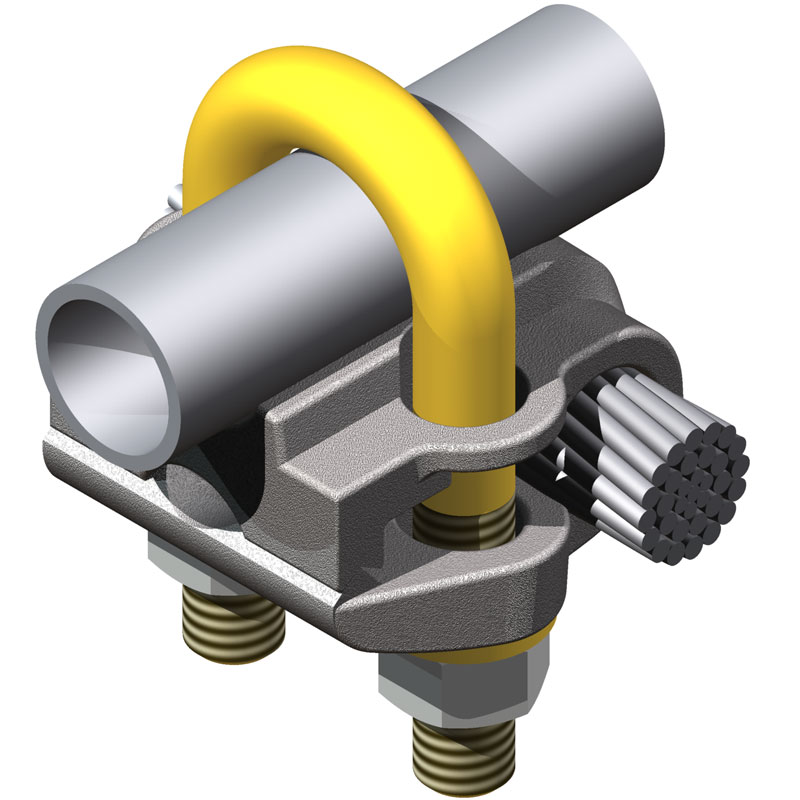 Abrazadera metálica de aluminio acolchada de goma de 17/32 pulgadas (0.531  in), soporte de tubo para instalación de tubos, tuberías o cables de