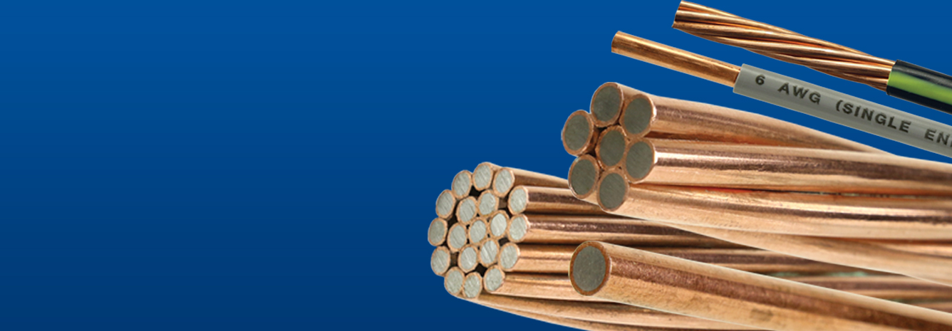 Copperclad Overhead Ground Wire strand offers strength of steel with  conductivity and corrosion resistance of copper.