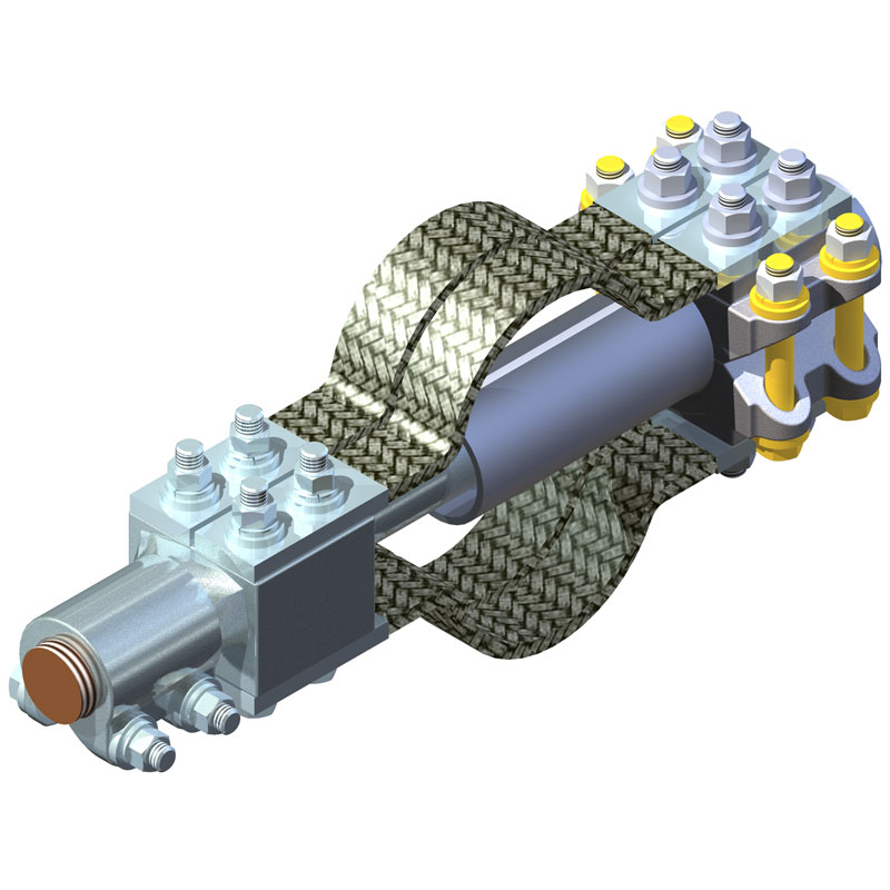 230 kV Bronze Bolted Copper Stud to Aluminum Bus Pipe Connectors