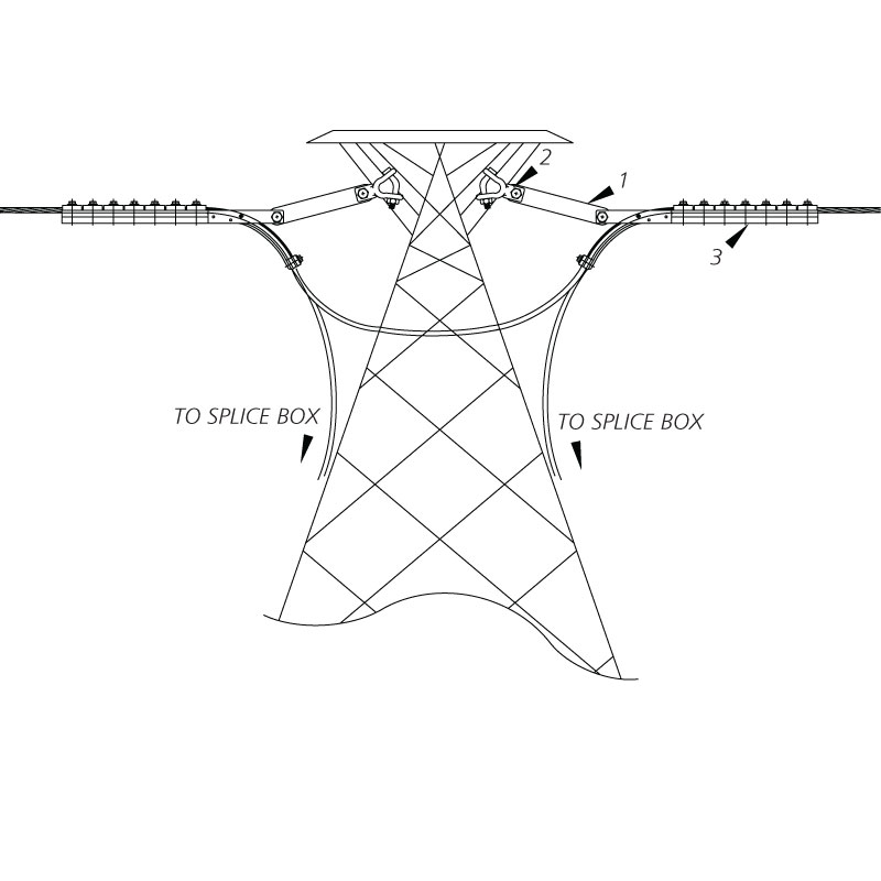 OPGW Double Dead End Lattice Tower Configuration Assemblies