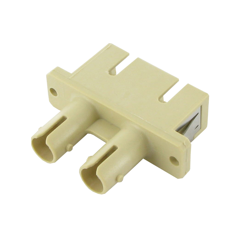 ST - SC Multimode Duplex Hybrid Adapter - Beige
