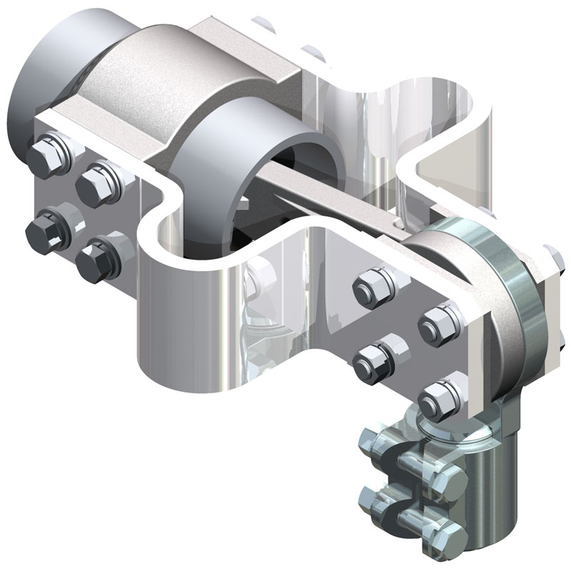 230 kV Aluminum Welded Stud to Bus Pipe Couplers